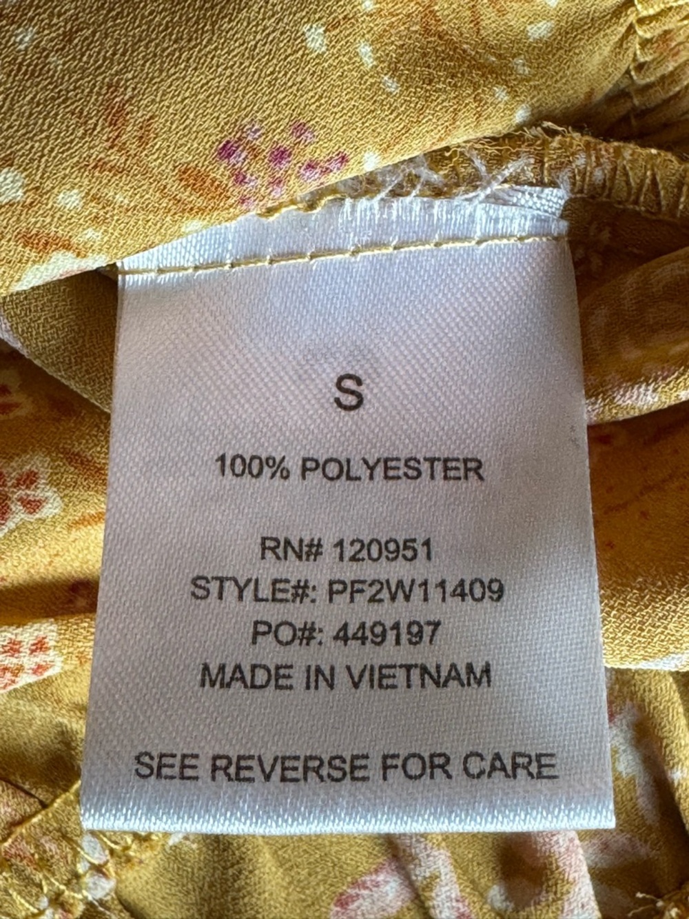 Pink Rose Mustard Floral Wrap Peplum Top small Euc - Picture 6 of 6
